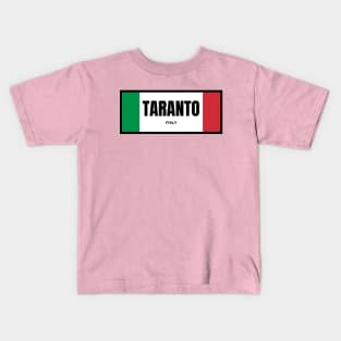 Taranto City in Italian Flag Colors Kids T-Shirt